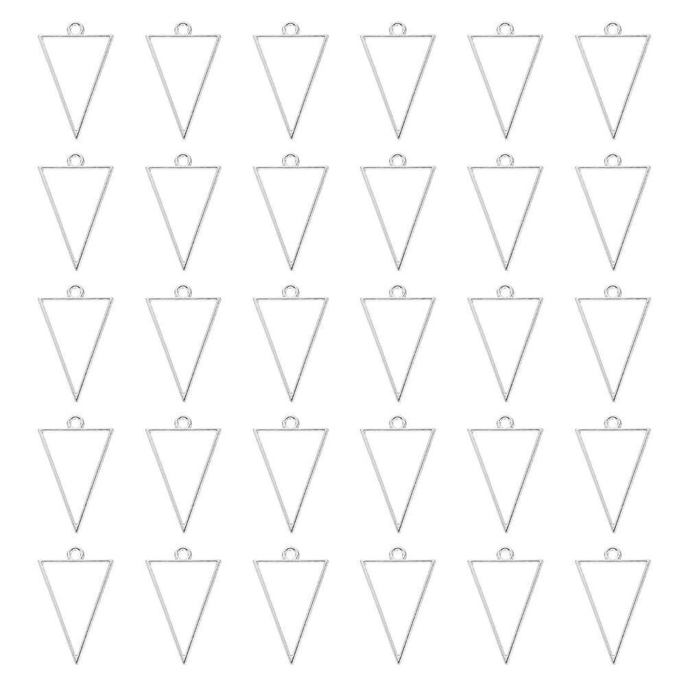 5848 30pcs Open Bezels, Resin Bezels Pendants Mold Open Back Bezels